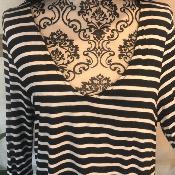 H&M Basic Black/White Striped Blouse - Picture 2 of 5